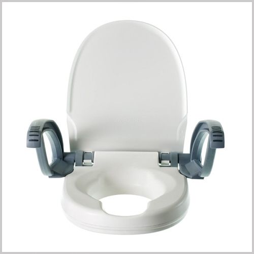 Toilettensitzerhher Flush mit Armlehnen - 5 cm