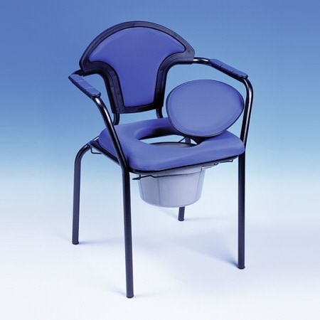 Toilettenstuhl, standard-modern, blau - Deckel fr Sitzring