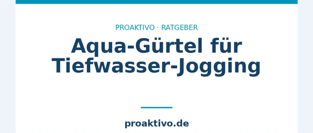 Aqua-Gürtel für Tiefwasser-Jogging