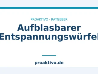 Aufblasbarer Entspannungswürfel