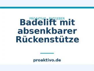 Badelift mit absenkbarer Rückenstütze