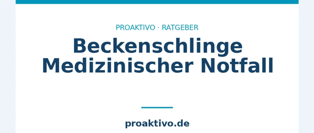 Beckenschlinge Medizinischer Notfall