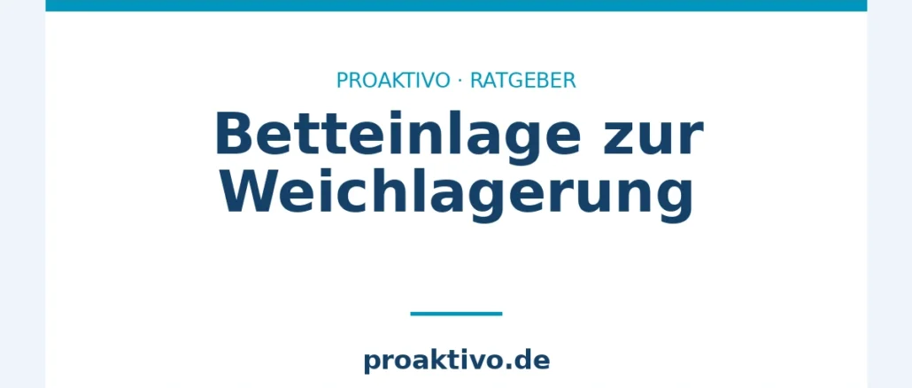 Betteinlage zur Weichlagerung