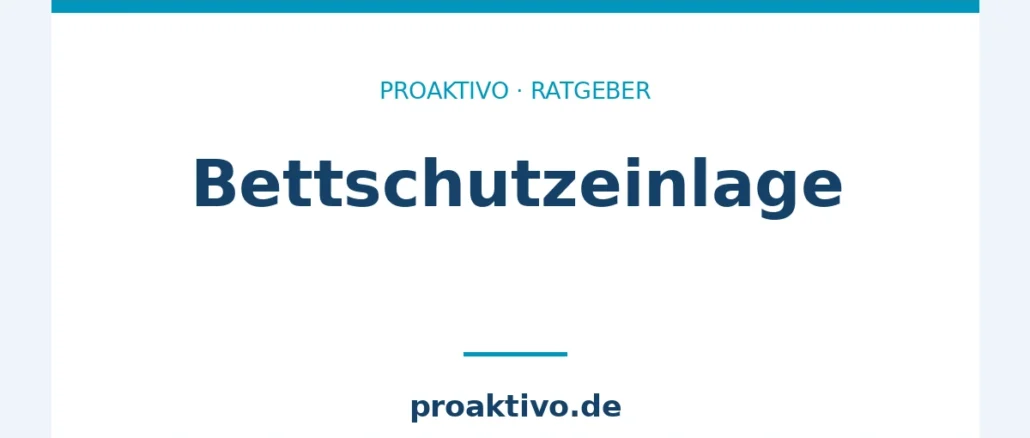 Bettschutzeinlage