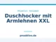 Duschhocker mit Armlehnen XXL
