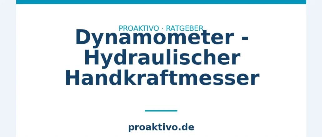 Dynamometer - Hydraulischer Handkraftmesser