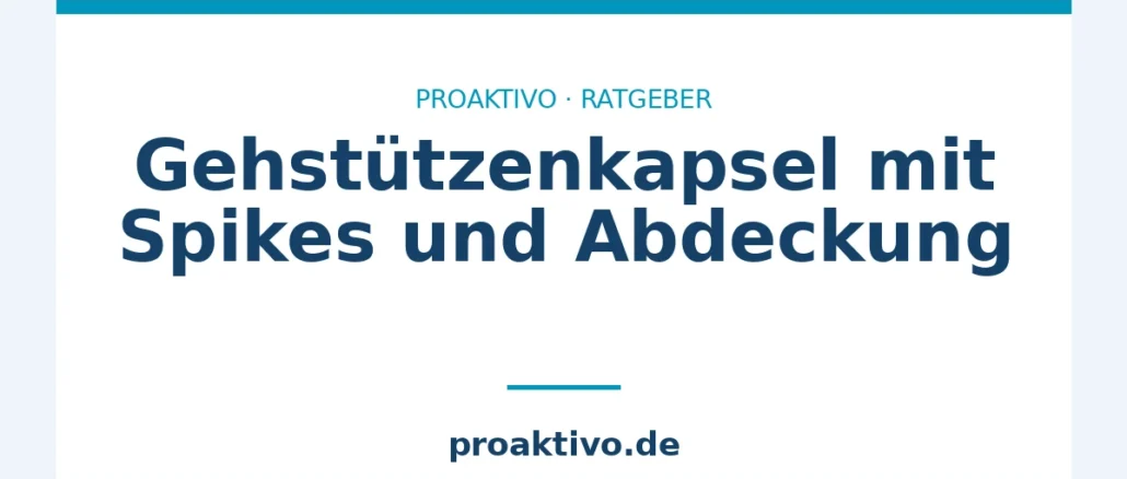 Gehstützenkapsel mit Spikes und Abdeckung