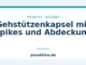 Gehstützenkapsel mit Spikes und Abdeckung