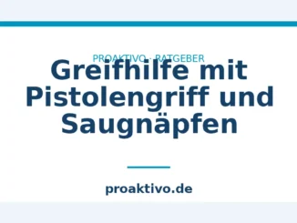 Greifhilfe mit Pistolengriff und Saugnäpfen