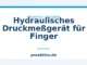 Hydraulisches Druckmeßgerät für Finger