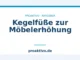 Kegelfüße zur Möbelerhöhung