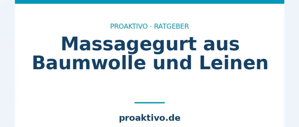 Massagegurt aus Baumwolle und Leinen