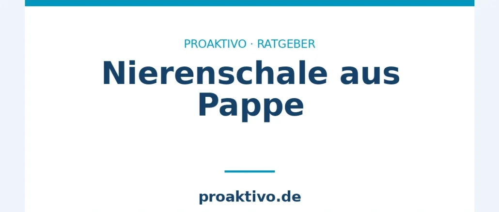 Nierenschale aus Pappe