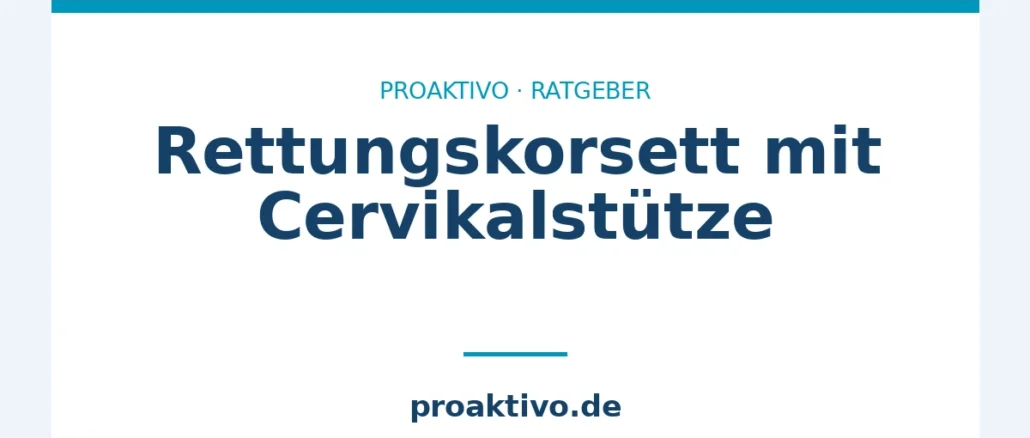 Rettungskorsett mit Cervikalstütze