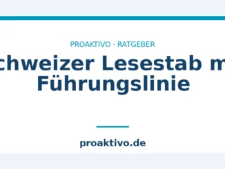 Schweizer Lesestab mit Führungslinie