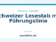 Schweizer Lesestab mit Führungslinie