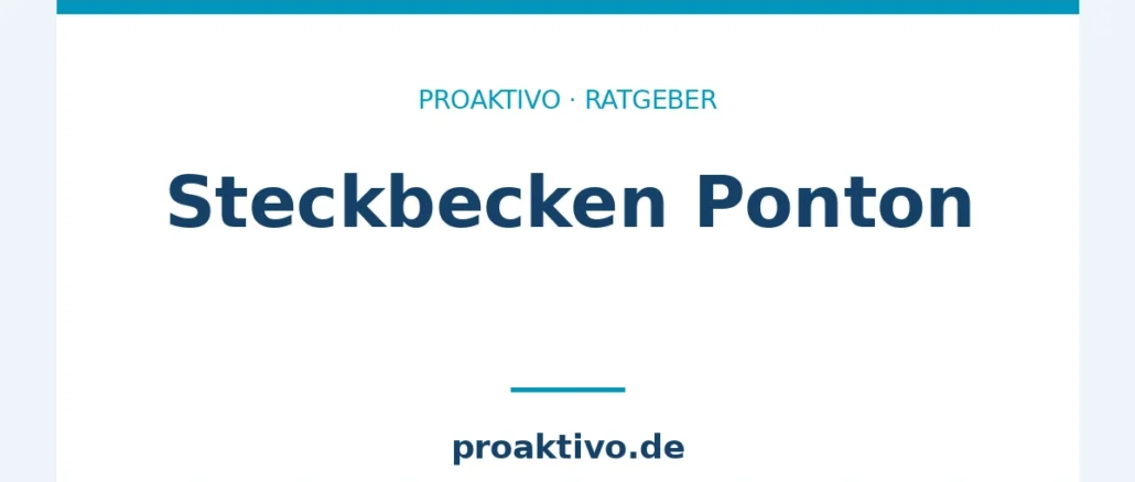 Steckbecken Ponton