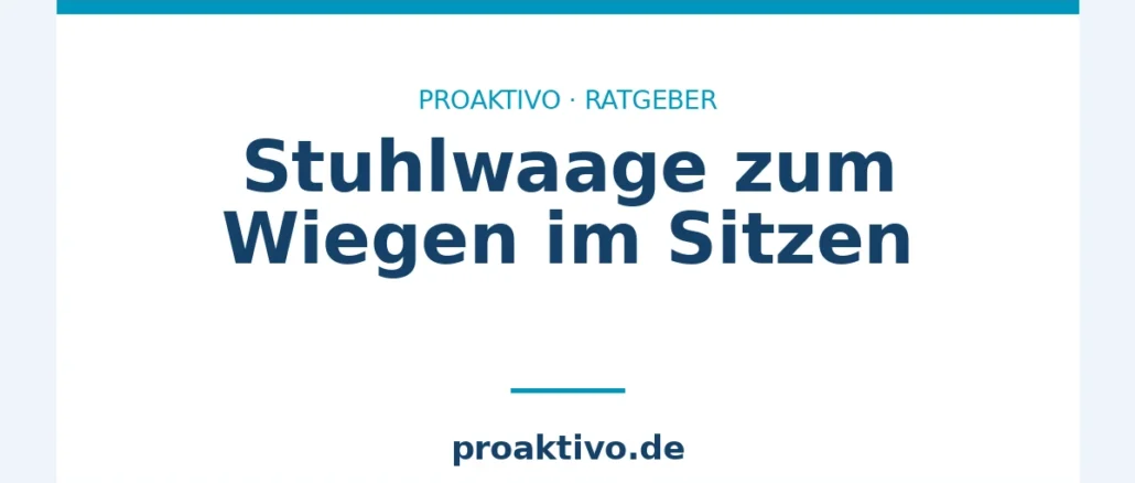 Stuhlwaage zum Wiegen im Sitzen