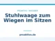 Stuhlwaage zum Wiegen im Sitzen