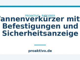 Wannenverkürzer mit 2 Befestigungen und Sicherheitsanzeige